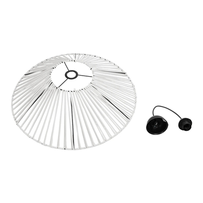 GLOBOSTAR® JAPAN 205-0053 Boho Κρεμαστό Φωτιστικό Οροφής με Ντουί 1 x E27 AC 220-240V IP20 - Λευκό - M60 x Π60 x Υ20cm