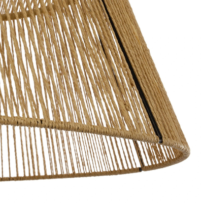 GLOBOSTAR® UPCONE 205-0056 Boho Κρεμαστό Φωτιστικό Οροφής με Ντουί 1 x E27 AC 220-240V IP20 - Μπεζ - M50 x Π50 x 43cm