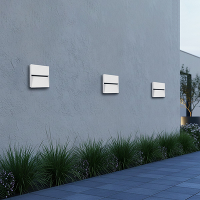 kelvo® STEPART KLV-101-0106 Μοντέρνο Φωτιστικό Σκαλοπατιού - Διαδρόμου LED 4W 500lm 45° AC 220-240V Αδιάβροχο IP65 Θερμό Λευκό 2700K - Lumileds SMD Chip & TÜV SÜD Driver - Λευκό Ματ - Μ15 x Π3.5 x Υ15cm - 5 Χρόνια Εγγύηση