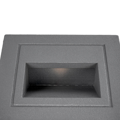 kelvo® STEPART KLV-101-0078 Μοντέρνο Χωνευτό Φωτιστικό Σκαλοπατιού - Διαδρόμου LED 3W 375lm 45° AC 220-240V Αδιάβροχο IP65 Θερμό Λευκό 2700K - Lumileds SMD Chip & TÜV SÜD Driver - Γκρι Ανθρακί Ματ - Μ8.5 x Π5 x Υ8.5cm / Q6.72 x 6.72cm - 5 Χρόνια Εγγύηση