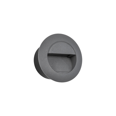 kelvo® STEPART KLV-101-0075 Μοντέρνο Χωνευτό Φωτιστικό Σκαλοπατιού - Διαδρόμου LED 3W 375lm 45° AC 220-240V Αδιάβροχο IP65 Θερμό Λευκό 2700K - Lumileds SMD Chip & TÜV SÜD Driver - Γκρι Ανθρακί Ματ - Μ8.3 x Π4.5 x Υ8.3cm  / Q6.55 x 6.55cm - 5 Χρόνια Εγγύηση