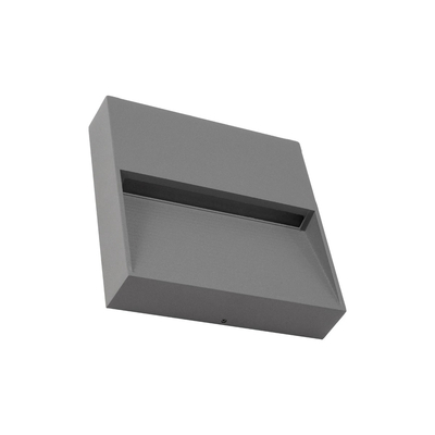 kelvo® STEPART KLV-101-0105 Μοντέρνο Φωτιστικό Σκαλοπατιού - Διαδρόμου LED 4W 500lm 45° AC 220-240V Αδιάβροχο IP65 Θερμό Λευκό 2700K - Lumileds SMD Chip & TÜV SÜD Driver - Γκρι Ανθρακί Ματ - Μ15 x Π3.5 x Υ15cm - 5 Χρόνια Εγγύηση