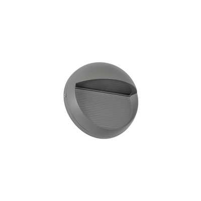 kelvo® STEPART KLV-101-0096 Μοντέρνο Φωτιστικό Σκαλοπατιού - Διαδρόμου LED 3W 375lm 45° AC 220-240V Αδιάβροχο IP65 Θερμό Λευκό 2700K - Lumileds SMD Chip & TÜV SÜD Driver - Γκρι Ανθρακί Ματ - Μ16 x Π8 x Υ16cm - 5 Χρόνια Εγγύηση