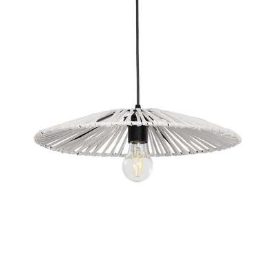 GLOBOSTAR® JAPAN 205-0052 Boho Κρεμαστό Φωτιστικό Οροφής με Ντουί 1 x E27 AC 220-240V IP20 - Λευκό - M40 x Π40 x Υ8cm