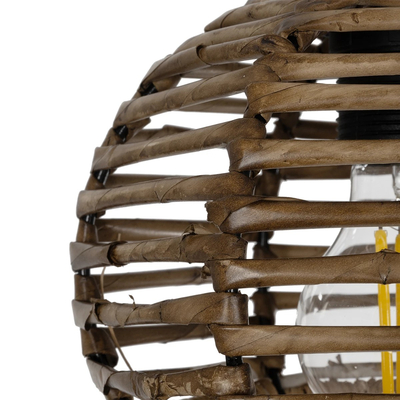 GLOBOSTAR® RIKTA 205-0077 Boho Κρεμαστό Φωτιστικό Οροφής με Ντουί 1 x E27 AC 220-240V IP20 - Μπεζ - M20 x Π20 x Υ30cm