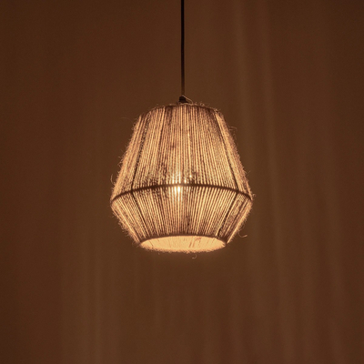 GLOBOSTAR® PULVIS 205-0083 Boho Κρεμαστό Φωτιστικό Οροφής με Ντουί 1 x E27 AC 220-240V IP20 - Μπεζ - M22 x Π22 x Υ22cm