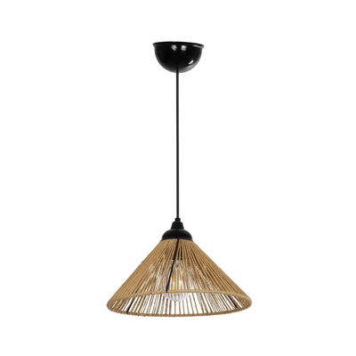 GLOBOSTAR® FUNIS 205-0084 Boho Κρεμαστό Φωτιστικό Οροφής με Ντουί 1 x E27 AC 220-240V IP20 - Μπεζ - M25 x Π25 x Υ16cm