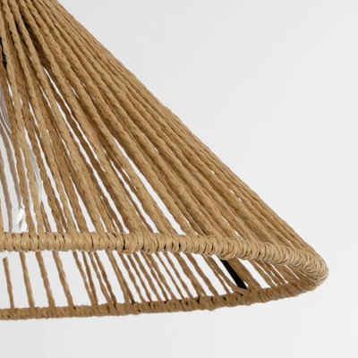 GLOBOSTAR® FUNIS 205-0084 Boho Κρεμαστό Φωτιστικό Οροφής με Ντουί 1 x E27 AC 220-240V IP20 - Μπεζ - M25 x Π25 x Υ16cm