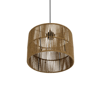 GLOBOSTAR® SAFA 205-0085 Boho Κρεμαστό Φωτιστικό Οροφής με Ντουί 1 x E27 AC 220-240V IP20 - Μπεζ - M30 x Π30 x Υ26cm