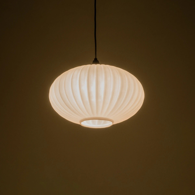 GLOBOSTAR® PERA 206-0011 Μοντέρνο Κρεμαστό Φωτιστικό Οροφής με Ντουί 1 x E27 AC 220-240V IP20 - Λευκό - Μ30 x Π30 x Υ22cm