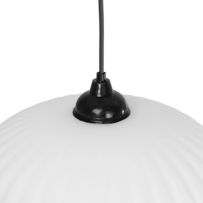 GLOBOSTAR® PERA 206-0011 Μοντέρνο Κρεμαστό Φωτιστικό Οροφής με Ντουί 1 x E27 AC 220-240V IP20 - Λευκό - Μ30 x Π30 x Υ22cm