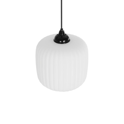 GLOBOSTAR® MELONI 206-0015 Μοντέρνο Κρεμαστό Φωτιστικό Οροφής με Ντουί 1 x E27 AC 220-240V IP20 - Λευκό - Μ20 x Π20 x Υ20cm