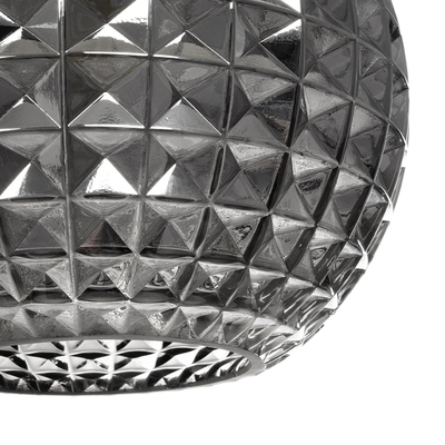 GLOBOSTAR® BASTIK 206-0026 Μοντέρνο Κρεμαστό Φωτιστικό Οροφής με Ντουί 1 x E27 AC 220-240V IP20 - Μαύρο Φιμέ - Μ22 x Π22 x Υ26cm