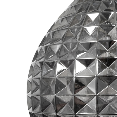 GLOBOSTAR® BASTIK 206-0026 Μοντέρνο Κρεμαστό Φωτιστικό Οροφής με Ντουί 1 x E27 AC 220-240V IP20 - Μαύρο Φιμέ - Μ22 x Π22 x Υ26cm