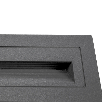 kelvo® STEPART KLV-101-0087 Μοντέρνο Χωνευτό Φωτιστικό Σκαλοπατιού - Διαδρόμου LED 6W 750lm 45° AC 220-240V Αδιάβροχο IP65 Θερμό Λευκό 2700K - Lumileds SMD Chip & TÜV SÜD Driver - Γκρι Ανθρακί Ματ - Μ21 x Π5.5 x Υ6.5cm  / Q20.3 x 5.6cm - 5 Χρόνια Εγγύηση