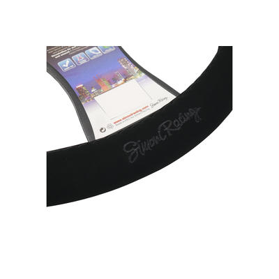 ΚΑΛΥΜΜΑ ΤΙΜΟΝΙΟΥ CARRERA LOOK BLUE ΜΑΥΡΟ ΜΕ ΜΠΛΕ ΡΙΓΑ ΜΙΚΡΟΦΙΜΠΡΑ 37-39cm SIMONI RACING  - 1 τεμ.