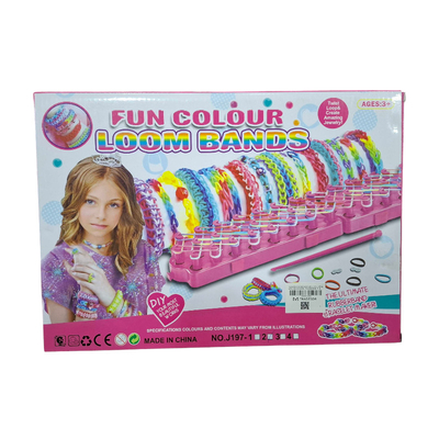 Σετ κατασκευής βραχιολιών DIY με λαστιχάκια - J197-3 - 1200pcs - 004260P