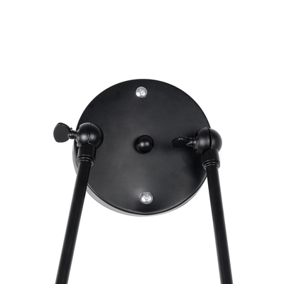 GLOBOSTAR® CROWN 01002 Vintage Φωτιστικό Τοίχου - Απλίκα με Ντουί 2 x E27 AC 220-240V IP20 - Μαύρο & Μπεζ - Μ41 x Π24 x Υ40cm