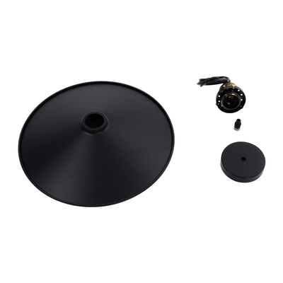 GLOBOSTAR® CARAVEL 01042 Vintage Κρεμαστό Φωτιστικό Οροφής με Ντουί 1 x E27 AC 220-240V IP20 - Μαύρο & Χρυσό - Μ36 x Π36 x Υ10cm