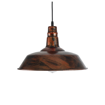 GLOBOSTAR® RAY 01046 Vintage Κρεμαστό Φωτιστικό Οροφής με Ντουί 1 x E27 AC 220-240V IP20 - Χάλκινο Εφέ Σκουριάς - Μ36 x Π36 x Υ25cm