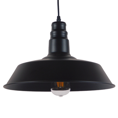 GLOBOSTAR® RAY 01049 Vintage Κρεμαστό Φωτιστικό Οροφής με Ντουί 1 x E27 AC 220-240V IP20 - Μαύρο - Μ36 x Π36 x Υ25cm