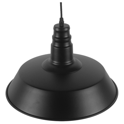 GLOBOSTAR® RAY 01049 Vintage Κρεμαστό Φωτιστικό Οροφής με Ντουί 1 x E27 AC 220-240V IP20 - Μαύρο - Μ36 x Π36 x Υ25cm