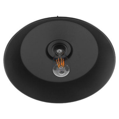 GLOBOSTAR® RAY 01049 Vintage Κρεμαστό Φωτιστικό Οροφής με Ντουί 1 x E27 AC 220-240V IP20 - Μαύρο - Μ36 x Π36 x Υ25cm