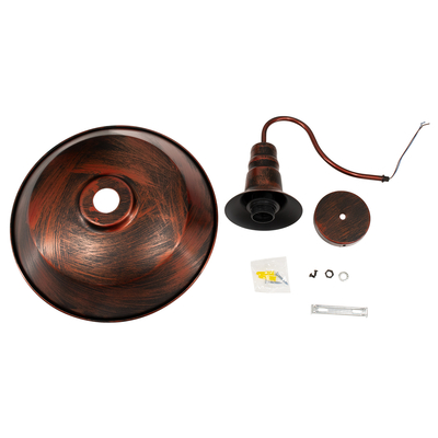 GLOBOSTAR® RAY 01052 Vintage Φωτιστικό Τοίχου - Απλίκα με Ντουί 1 x E27 AC 220-240V IP20 - Χάλκινο Εφέ Σκουριάς - Μ36 x Π42 x Υ32cm