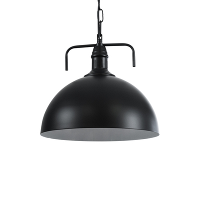 GLOBOSTAR® LARKIN 01175 Vintage Κρεμαστό Φωτιστικό Οροφής με Ντουί 1 x E27 AC 220-240V IP20 - Μαύρο - Μ30 x Π30 x Y28cm