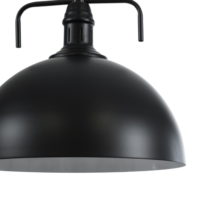 GLOBOSTAR® LARKIN 01175 Vintage Κρεμαστό Φωτιστικό Οροφής με Ντουί 1 x E27 AC 220-240V IP20 - Μαύρο - Μ30 x Π30 x Y28cm