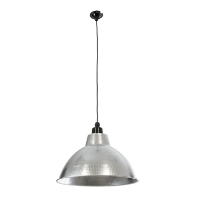 GLOBOSTAR® LOUVE 01178 Vintage Κρεμαστό Φωτιστικό Οροφής με Ντουί 1 x E27 AC 220-240V IP20 - Ασημί - Μ40 x Π40 x Υ30cm