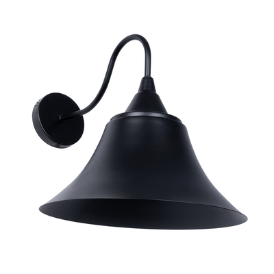 GLOBOSTAR® BELL 01038 Vintage Φωτιστικό Τοίχου - Απλίκα με Ντουί 1 x E27 AC 220-240V IP20 - Μαύρο - Μ35 x Π28.5 x Υ30cm