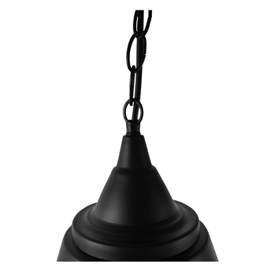 GLOBOSTAR® CLOCHER 01041 Vintage Κρεμαστό Φωτιστικό Οροφής με Ντουί 1 x E27 AC 220-240V IP20 - Μαύρο - Μ29 x Π29 x Υ34cm