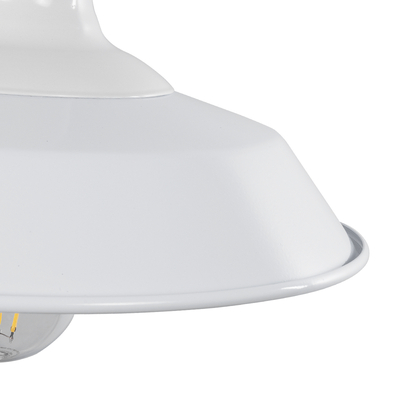 GLOBOSTAR® RAY 01066 Vintage Φωτιστικό Τοίχου - Απλίκα με Ντουί 1 x E27 AC 220-240V IP20 - Λευκό - Μ26 x Π37 x Υ32cm