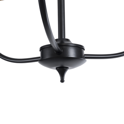 GLOBOSTAR® LIMI 01091 Vintage Κρεμαστό Φωτιστικό Οροφής με Ντουί 3 x E14 AC 220-240V IP20 - Μαύρο & Χρυσό - Μ55 x Π55 x Υ55cm