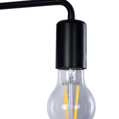 GLOBOSTAR® MISSAM 01119 Μοντέρνο Φωτιστικό Τοίχου - Απλίκα με Ντουί 1 x E27 AC 220-240V IP20 - Μαύρο - Μ14 x Π20 x Υ10cm