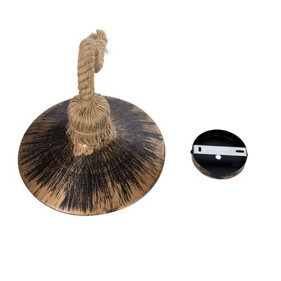 GLOBOSTAR® BRASSO 01132 Vintage Φωτιστικό Τοίχου - Απλίκα με Ντουί 1 x E27 AC 220-240V IP20 - Μπεζ & Χάλκινο Εφέ Σκουριάς - Μ38 x Π26.7 x Υ22cm