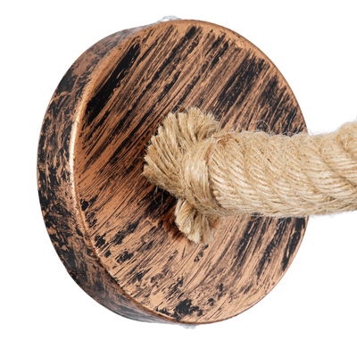 GLOBOSTAR® FLEDI 01134 Vintage Φωτιστικό Τοίχου - Απλίκα με Ντουί 1 x E27 AC 220-240V IP20 - Χάλκινο & Μπεζ - Μ10 x Π25 x Υ15cm