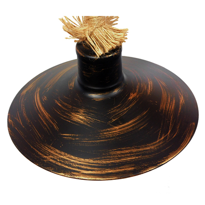 GLOBOSTAR® VINSA 01136 Boho Φωτιστικό Τοίχου - Απλίκα με Ντουί 1 x E27 AC 220-240V IP20 - Χάλκινο & Μπεζ - Μ50 x Π27 x Υ25cm