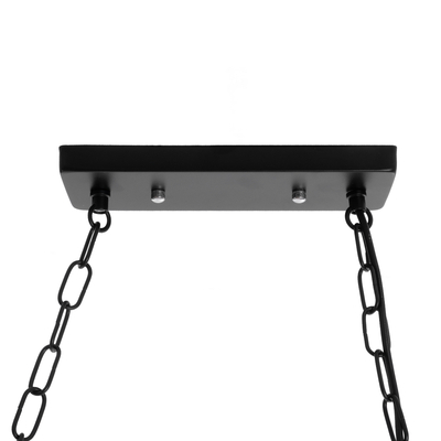 GLOBOSTAR® TYMEN 01189 Boho Κρεμαστό Φωτιστικό Οροφής με Ντουί 3 x E27 AC 220-240V IP20 - Μαύρο & Μπεζ - Μ85 x Π18.5 x Υ20cm