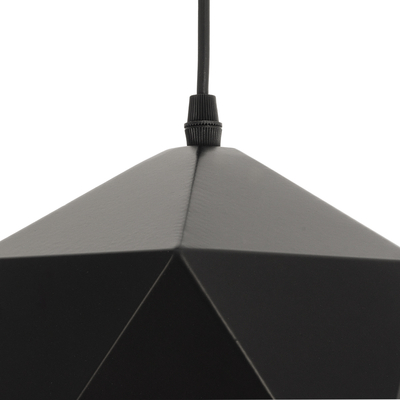 GLOBOSTAR® HEXAGON 01194 Μοντέρνο Κρεμαστό Φωτιστικό Οροφής με Ντουί 1 x E27 AC 220-240V IP20 - Μαύρο & Χρυσό - Μ25 x Π25 x Υ15cm