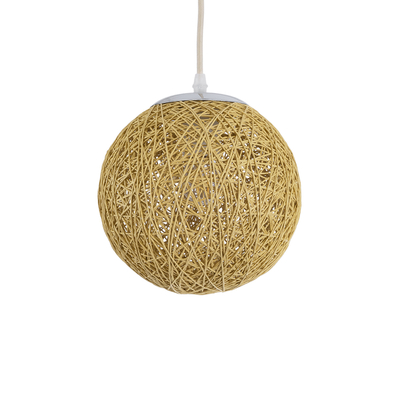 GLOBOSTAR® OCEANA 01200 Boho Κρεμαστό Φωτιστικό Οροφής με Ντουί 1 x E27 AC 220-240V IP20 - Μπεζ - Μ20 x Π20 x Υ20cm