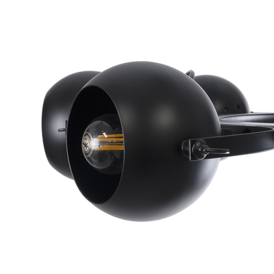 GLOBOSTAR® LINNYA 01219 Μοντέρνο Κρεμαστό Φωτιστικό Οροφής με Ντουί 8 x E27 AC 220-240V IP20 - Μαύρο - Μ78 x Π78 x Υ10cm