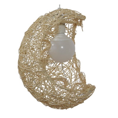 GLOBOSTAR® CRESCENT 01222 Vintage Κρεμαστό Φωτιστικό Οροφής με Ντουί 1 x E27 AC 220-240V IP20 - Μπεζ - Μ30 x Π20 x Υ35cm