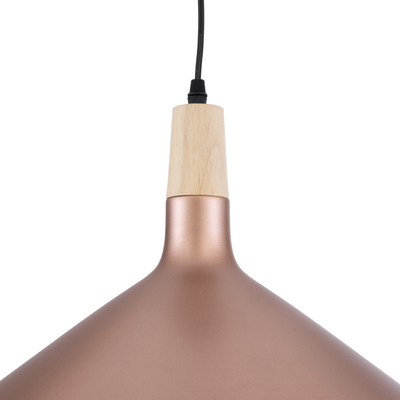 GLOBOSTAR® FELICITA 01223 Μοντέρνο Κρεμαστό Φωτιστικό Οροφής με Ντουί 1 x E27 AC 220-240V IP20 - Χάλκινο & Λευκό - Μ40 x Π40 x Υ30cm