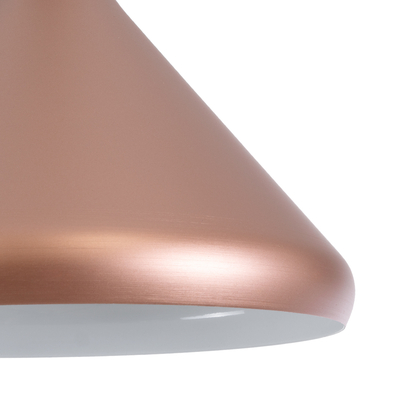 GLOBOSTAR® FERCLA 01224 Μοντέρνο Κρεμαστό Φωτιστικό Οροφής με Ντουί 1 x E27 AC 220-240V IP20 - Χάλκινο & Λευκό - Μ27 x Π27 x Υ25cm