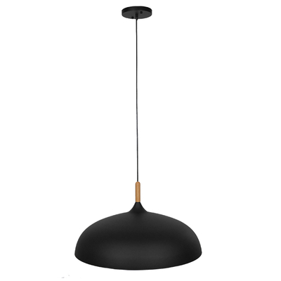 GLOBOSTAR® VALLETE 01259 Μοντέρνο Κρεμαστό Φωτιστικό Οροφής με Ντουί 1 x E27 AC 220-240V IP20 - Μαύρο & Μπεζ - Μ60 x Π60 x Υ35cm