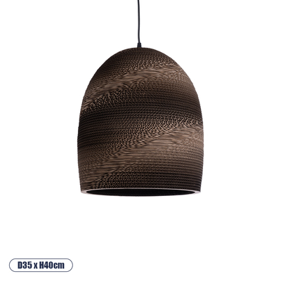 GLOBOSTAR® SANTORINI 01296 Boho Κρεμαστό Φωτιστικό Οροφής με Ντουί 1 x E27 AC 220-240V IP20 - Καφέ - Μ35 x Π35 x Υ40cm