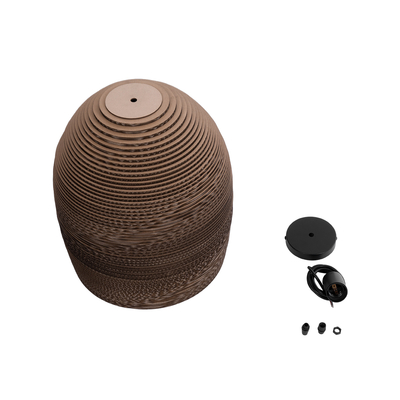 GLOBOSTAR® SANTORINI 01296 Boho Κρεμαστό Φωτιστικό Οροφής με Ντουί 1 x E27 AC 220-240V IP20 - Καφέ - Μ35 x Π35 x Υ40cm