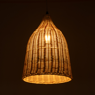 GLOBOSTAR® BAHAMAS 01202 Boho Κρεμαστό Φωτιστικό Οροφής με Ντουί 1 x E27 AC 220-240V IP20 - Μπεζ - Μ30 x Π30 x Υ40cm